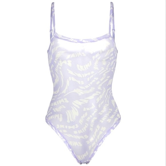 SKIMS SUMMER MESH STRAPPY BODYSUIT Lilac Swirl NWT M - Picture 1 of 6